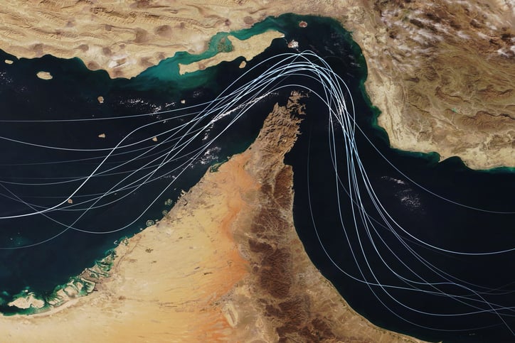 The Strait of Hormuz, a corridor that one third of global fertiliser moves through
